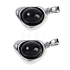 Black Glass Pendants KK-U043-52P-04-1