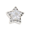 Brass Micro Pave Cubic Zirconia Beads KK-D408-11S-02A-1