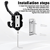 6Pcs Aluminum Wall Mounted Hook Hangers ODIS-JOY0001-02B-3