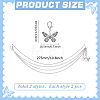 2Pcs Butterfly Alloy Shoe Charms AJEW-ME0003-05-2