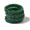 Square Natural Green Aventurine Beads Stretch Bracelets for Women Men BJEW-C097-06O-2