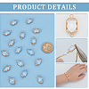 16Pcs Brass Pave Clear Glass Connector Charms FIND-BC0013-16G-4