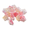 Iridescent Acrylic Bead Caps OACR-C021-08-2