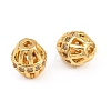 Brass Micro Pave Clear Cubic Zirconia Beads KK-Z162-13G-2