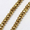 Electroplate Non-magnetic Synthetic Hematite Beads Strands X-G-J160-A-02-3