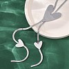 304 Stainless Steel Heart Y Necklaces NJEW-R026-30P-3