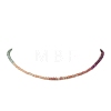 3MM Natural Apatite & Amethyst & Rhodonite & Sunstone & Ruby Faceted Round Beaded Necklaces NJEW-JN06431-2