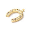 Rack Plating Brass Clear Cubic Zirconia Pendants X-KK-Z056-19G-2