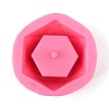 3D Hexagon Flower Pot Food Grade Silicone Mold DIY-K024-04-3