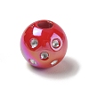 UV Plating Opaque Acrylic European Bead Rhinestone Settings AC-CBA6658-06-2