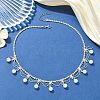 Brass Crystal Rhinestone Tennis Necklaces NJEW-JN06128-1
