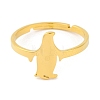 Animal 201 Stainless Steel Adjustable Rings for Women RJEW-D082-05C-2