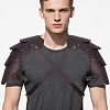 1Pc Medieval PU Leather Double Shoulder Armor AJEW-CL0002-44-3