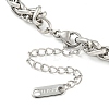 Non-Tarnish 304 Stainless Steel Wheat Chain Bracelets for Women BJEW-G707-01P-3