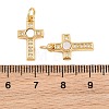 Brass Micro Pave Clear Cubic Zirconia Pendants CU-CBA9482-05G-03-3
