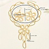 Alloy Hollow Flower Pendant Necklaces & Dangle Earrings Sets FS-WG0DA6E-01-2