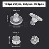 CHGCRAFT 200Pcs 2 Styles Silicone Ear Nuts SIL-CA0001-02-2