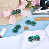 6Pcs Flower Glass Rhinestone Cabochons DIY-FG0010-18D-4