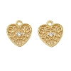 Brass Micro Pave Clear Cubic Zirconia Charms KK-CBA74BF-08G-1