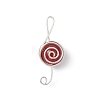 4Pcs 4 Styles Natural Amethyst & Carnelian & Green Aventurine & Rose Quartz Round Copper Wire Wrapped Pendants PALLOY-TA00248-02-3