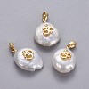 Natural Cultured Freshwater Pearl Pendants KK-L187-04A-1