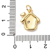 Brass Micro Pave Cubic Zirconia Pendants KK-I383-05G-02-3