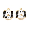 304 Stainless Steel Enamel Pendants SA-CBA033B-01G-01-1