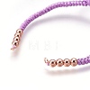 Nylon Cord Braided Bead Bracelets Making BJEW-F360-FRG10-2