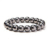SUNNYCLUE Silver Plate Non-magnetic Synthetic Hematite Round Beads Stretch Bracelets BJEW-PH0001-10mm-21-2