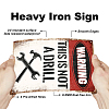 Vintage Metal Tin Sign AJEW-WH0189-318-3