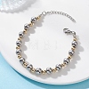 304 Stainless Steel Beaded Bracelats for Women BJEW-JB12795-1