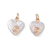 Natural Keshi Pearl Heart Charms PALLOY-JF04809-01-1