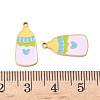 304 Stainless Steel Enamel Pendants STAS-G360-04G-03-3