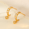 S925 Sterling Silver Heart Stud Earrings RF1280-1-2