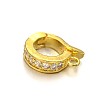 Rack Plating Brass Micro Pave Cubic Zirconia Hinged Bails ZIRC-I012-17-RS-2