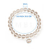 Natural Crystal Round Beads Stretch Bracelets BJEW-PH0001-8mm-07-3