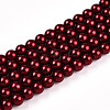 Baking Paint Pearlized Glass Pearl Bead Strands HY-N002-4mm-A13-2
