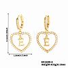 Brass Heart Hoop Earrings BR9605-4-1