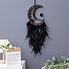 Natural Agate Moon with Tree Pendant Decorations TREE-PW0002-20-1