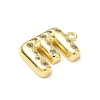 Brass Micro Pave Clear Cubic Zirconia Pendants KK-I476-02G-E-2