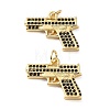 Brass Micro Pave Cubic Zirconia Pendants KK-H279-04G-01-1