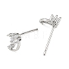 SHEGRACE Brass Micro Pave Cubic Zirconia Stud Earrings XGRQ4N495-709P-2
