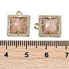 Natural Sunstone Faceted Square Charms G-I375-06G-06-3