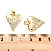 Brass Pave Clear Cubic Zirconia Pendants KK-U009-05H-G-3