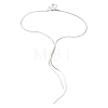 Brass Flat Snake Chains Lariat Necklaces NJEW-P289-10P-2
