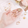 8Pcs 304 Stainless Steel Open Cuff Ring Component STAS-BBC0010-40G-3