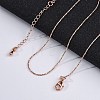 Brass Cardano Chain Necklaces for Women NJEW-D302-02RG-1