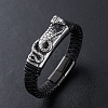 Punk Braided PU Leather Cord Bracelets ZB4268-2-1