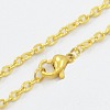 304 Stainless Steel Cable Chain Necklaces STAS-O037-91G-1