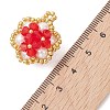 Glass Seed Beaded Pendants PALLOY-MZ01288-01-4